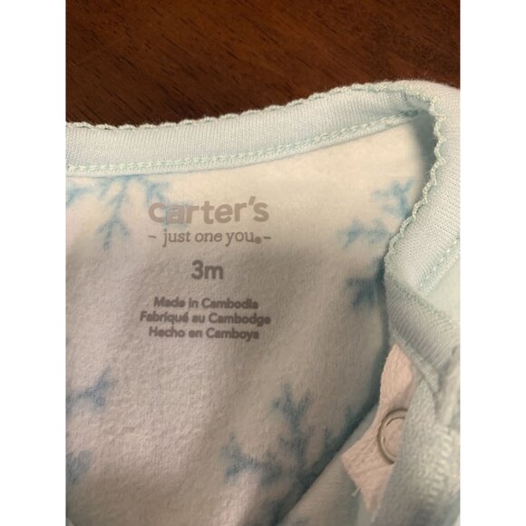 NWT Carters & Old Navy Baby Footed Onesies 3M Cozy Fall Winter - Picture 3 of 6